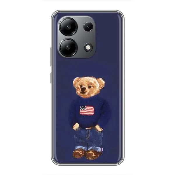 Чехол с рисунком «Мишка USA» для Xiaomi Redmi Note 13 (4G)