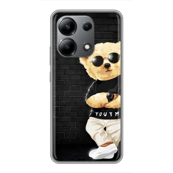 Чехол с рисунком «Мишка в очках» для Xiaomi Redmi Note 13 (4G)