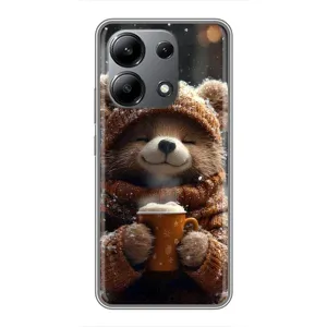 Друкований чохол 'Звірята з кавою' для Xiaomi Redmi Note 13 (4G) (Ведмедик з кавою)