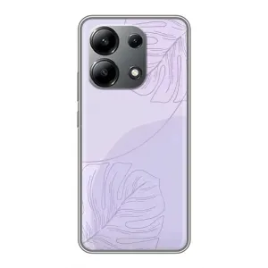 Чохол квітковий дизайн для Xiaomi Redmi Note 13 (4G) (Монстера фіолетова)