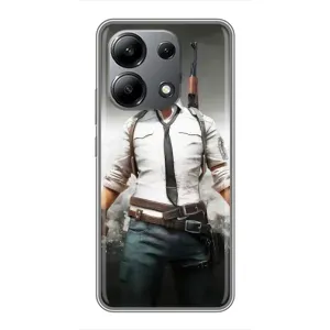 Силиконовый чехол с картинкой "Герой Pubg" на Xiaomi Redmi Note 13 (4G) (Пабг)
