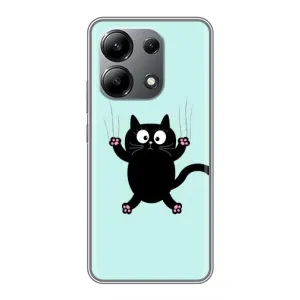 Силіконовий чохол з котиком для Xiaomi Redmi Note 13 (4G) (Падаючий кіт)