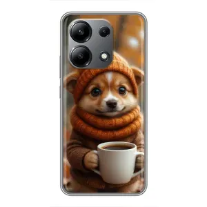 Друкований чохол 'Звірята з кавою' для Xiaomi Redmi Note 13 (4G) (Песик з кавою)