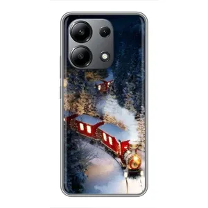Силиконовый бампер на рождество для Xiaomi Redmi Note 13 (4G) (Поезд)