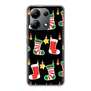 Силиконовый бампер на рождество для Xiaomi Redmi Note 13 (4G) (Рождественские подарки)