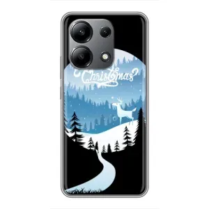 Силиконовый бампер на рождество для Xiaomi Redmi Note 13 (4G) (Рождественский Олень)