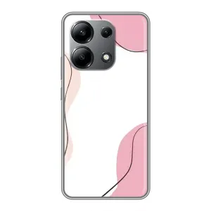 Чохол квітковий дизайн для Xiaomi Redmi Note 13 (4G) (Рожевий фон)