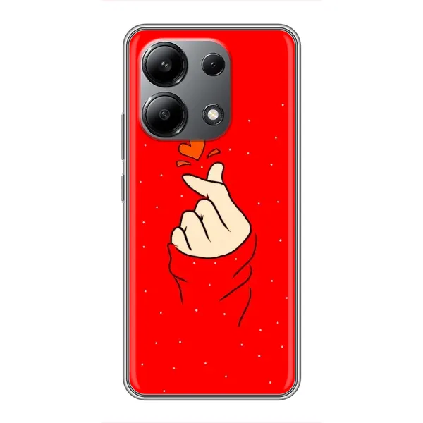 Чехол с рисунком «Сердце на красном» для Xiaomi Redmi Note 13 (4G) Чехол с рисунком «Сердце на красном» для Xiaomi Redmi Note 13 (4G)