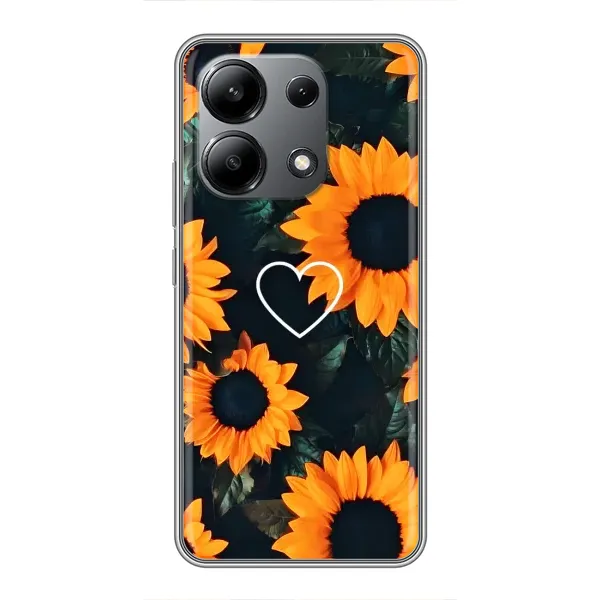 Чехол с рисунком «Сердечко в подсолнухах» для Xiaomi Redmi Note 13 (4G) Чехол с рисунком «Сердечко в подсолнухах» для Xiaomi Redmi Note 13 (4G)