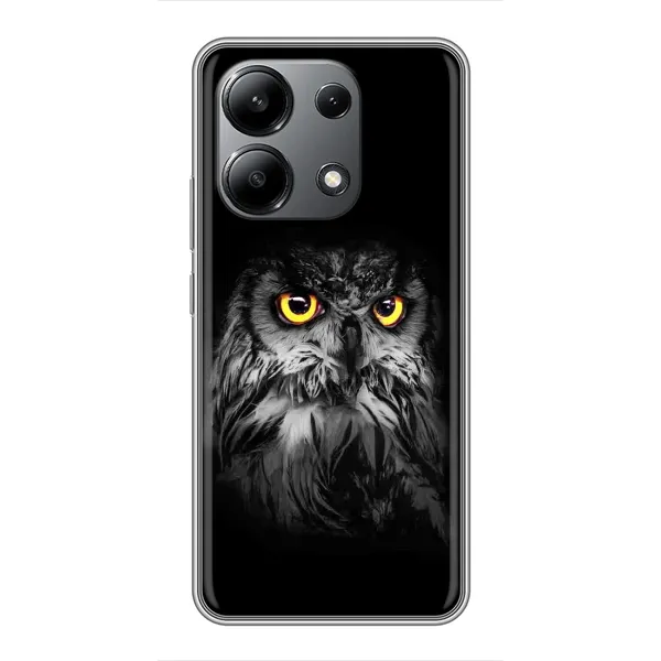 Чехол с рисунком «Сова на чёрном» для Xiaomi Redmi Note 13 (4G) Чехол с рисунком «Сова на чёрном» для Xiaomi Redmi Note 13 (4G)