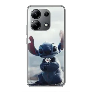 Чехол с рисунком Стич для Xiaomi Redmi Note 13 (4G) (Стич с цветочком)