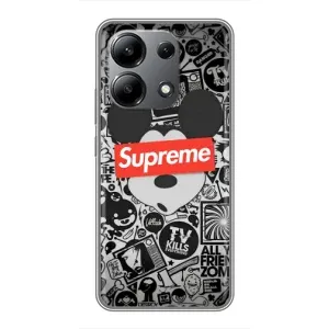 Чохол з Брендами одягу на Редмі Нот 13 (4G) (Supreme Маус)