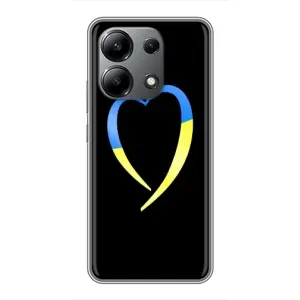 Силиконовый Чехол на Xiaomi Redmi Note 13 (4G) (Я-Украина) (Украинское сердце)