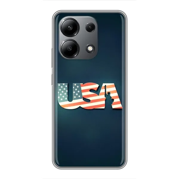 Чехол с рисунком «USA» для Xiaomi Redmi Note 13 (4G)