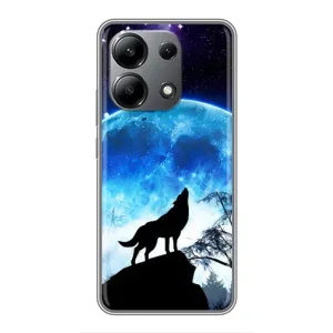Чохол з Вовком на Xiaomi Redmi Note 13 (4G) (Виє на місяць)
