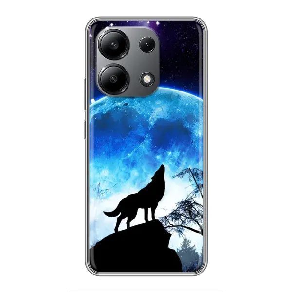 Чехол с рисунком «Воет на луну» для Xiaomi Redmi Note 13 (4G) Чехол с рисунком «Воет на луну» для Xiaomi Redmi Note 13 (4G)