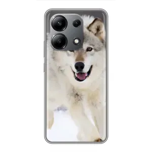Чохол з Вовком на Xiaomi Redmi Note 13 (4G) (Вовк біжить по снігу)