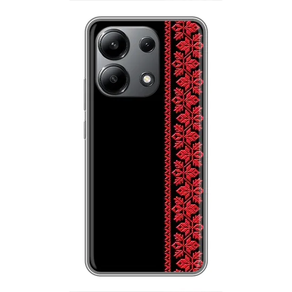 Чехол с рисунком «Вышиванка на черном» для Xiaomi Redmi Note 13 (4G) Чехол с рисунком «Вышиванка на черном» для Xiaomi Redmi Note 13 (4G)