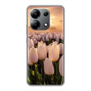 Чохли з картинкою (Тюльпани) на Редмі Нот 13 (4G) (Захід з квітами)
