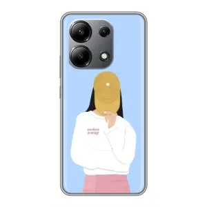 Силіконовый Чохол на Xiaomi Redmi Note 13 (4G) з картинкой Модных девушек (Жовта кепка)