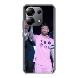 Чехлы Лео Месси в Майами на Xiaomi Redmi Note 13 (4G) (Золотой мяч Месси)
