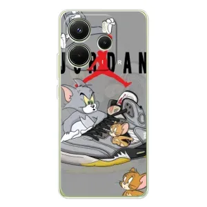 Силиконовый Чехол Nike Air Jordan на Шiaomi Редми Нот 14 4G (Глобальная версия) (Air Jordan)