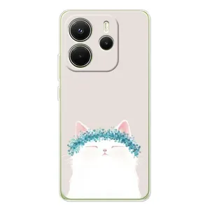 Чехол на тематику: Коты для Xiaomi Redmi Note 14 4G (Global) (Белый котик)