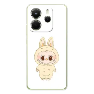 Чехол с принтом Лабубу для Xiaomi Redmi Note 14 4G (Global version) (Бежевый Лабубу)