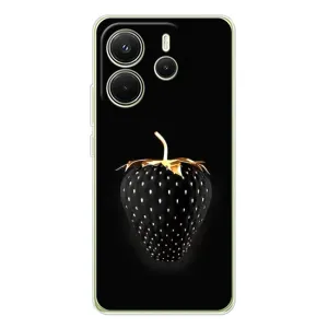 Чехол с изображением вкусной еды для Xiaomi Redmi Note 14 4G (Global version) (Чёрная клубника)