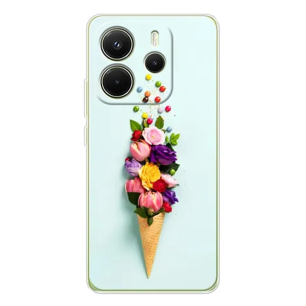 Чехол с рисунком «Цветок-мороженное» для Xiaomi Redmi Note 14 4G (Global) Чехол с рисунком «Цветок-мороженное» для Xiaomi Redmi Note 14 4G (Global)