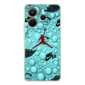 Силиконовый Чехол Nike Air Jordan на Шiaomi Редми Нот 14 4G (Глобальная версия) (Джордан Найк)