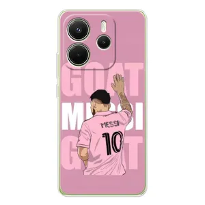 Чехлы Лео Месси в Майами на Xiaomi Redmi Note 14 4G (Global version) (GOAT MESSI)