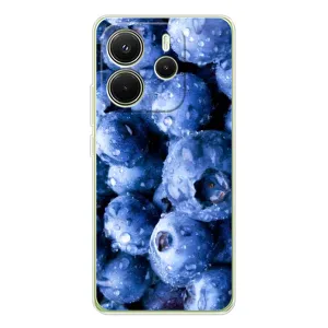 Чехол с изображением вкусной еды для Xiaomi Redmi Note 14 4G (Global version) (Голубика)