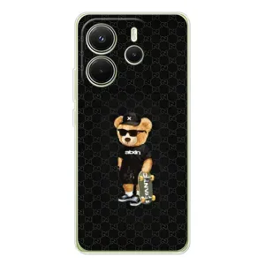 Чехлы Мишка Тедди для Шiaomi Редми Нот 14 4G  (Глобальная версия) (GUCCI Teddy)