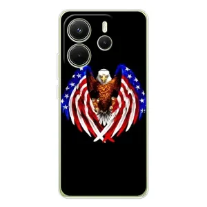 Чохол Прапор USA для Xiaomi Redmi Note 14 4G (Global version) (Крила США)