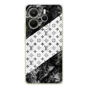 Чехол Стиль Louis Vuitton на Xiaomi Redmi Note 14 4G (Global version) (LV на белом)