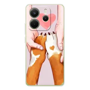Чехол (ТПУ) Милые собачки для Xiaomi Redmi Note 14 4G (Global version) (Любовь к собакам)