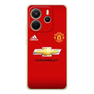 Силиконовые Чехлы принт Футбол на Xiaomi Redmi Note 14 4G (Global version) (Man United)
