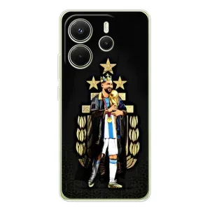 Чехлы Лео Месси Аргентина для Xiaomi Redmi Note 14 4G (Global version) (Месси король)