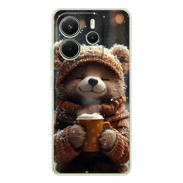 Чехол с рисунком «Медвежонок с кофе» для Xiaomi Redmi Note 14 4G (Global) Чехол с рисунком «Медвежонок с кофе» для Xiaomi Redmi Note 14 4G (Global)