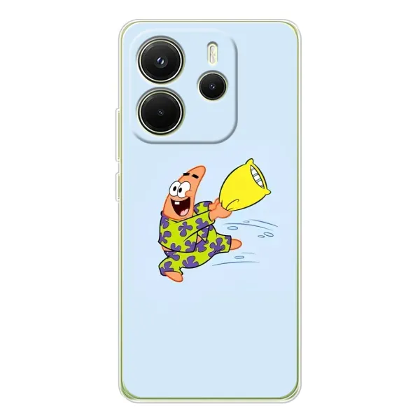 Чехол с рисунком «Патрик с подушкой» для Xiaomi Redmi Note 14 4G (Global) Чехол с рисунком «Патрик с подушкой» для Xiaomi Redmi Note 14 4G (Global)