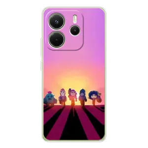Чохол з малюнком «Персонажі на заході сонця» для Xiaomi Redmi Note 14 4G (Global)