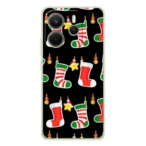 Силиконовый бампер на рождество для Xiaomi Redmi Note 14 4G (Global version) (Рождественские подарки)