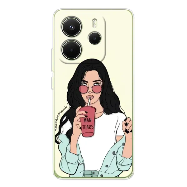 Чехол с рисунком «С напитком» для Xiaomi Redmi Note 14 4G (Global) Чехол с рисунком «С напитком» для Xiaomi Redmi Note 14 4G (Global)