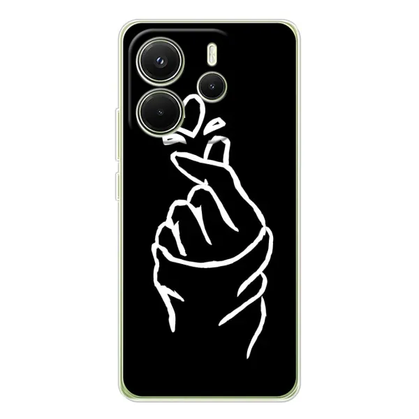 Чехол с рисунком «Сердце на черном» для Xiaomi Redmi Note 14 4G (Global) Чехол с рисунком «Сердце на черном» для Xiaomi Redmi Note 14 4G (Global)