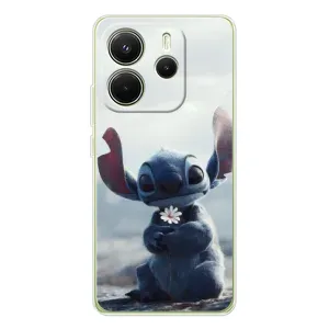 Чехол с рисунком Стич для Xiaomi Redmi Note 14 4G (Global) (Стич с цветочком)