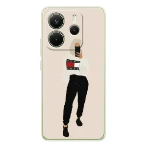 Силиконовый Чехол на Xiaomi Redmi Note 14 4G (Global version) с картинкой Стильных Девушек (Стильная)