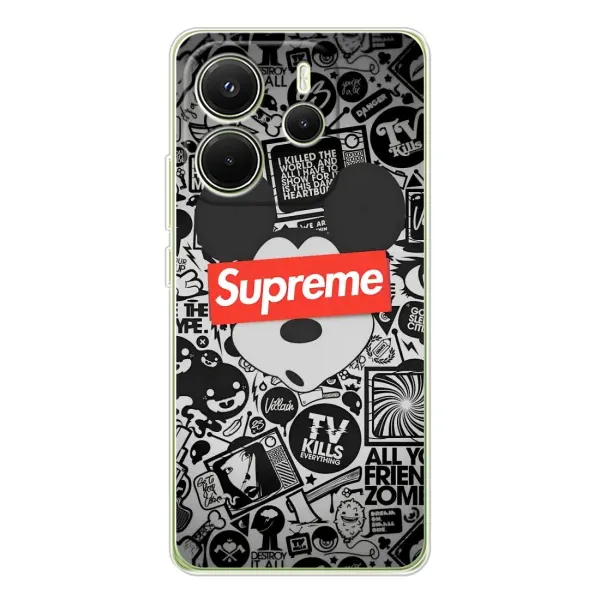 Чехол с рисунком «Supreme Маус» для Xiaomi Redmi Note 14 4G (Global) Чехол с рисунком «Supreme Маус» для Xiaomi Redmi Note 14 4G (Global)