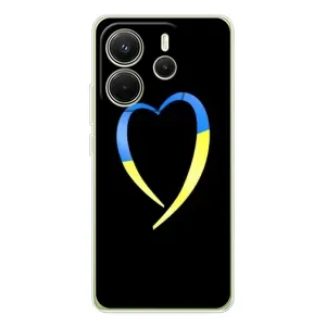 Силиконовый Чехол на Xiaomi Redmi Note 14 4G (Global version) (Я-Украина) (Украинское сердце)