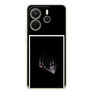 Силіконові чохлі з очіма Anime для xaomi Redmi Note 14 4G (Глóб熬 версія) (Погляд Саске)